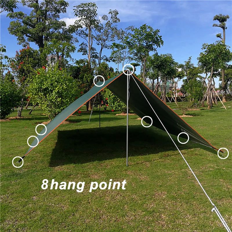 5x3m 4x3m Tarp With Support Pole Rope Peg Waterproof - View 4 | SAMAG