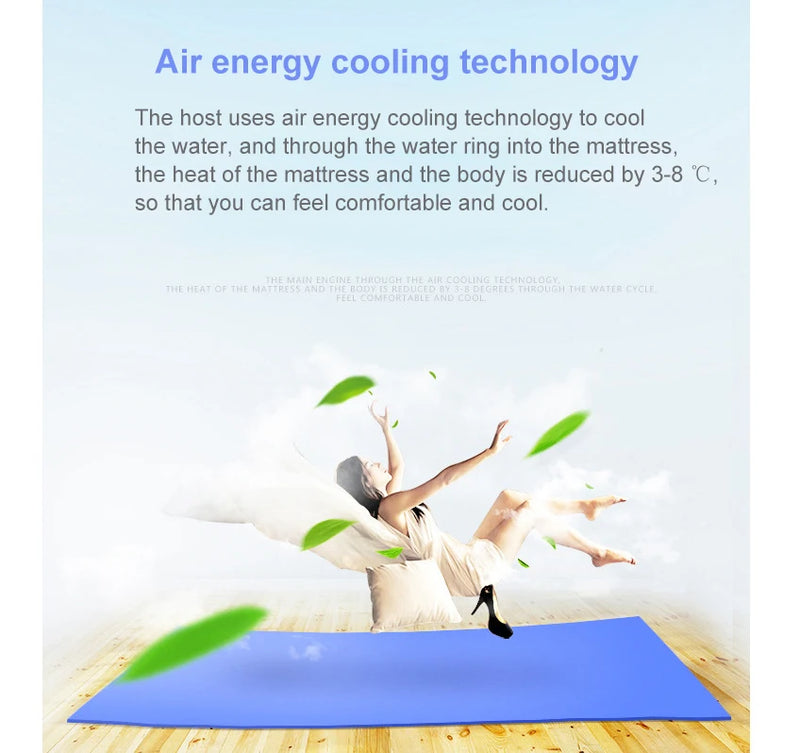 Water Circulation Bed Ice Sleeping Pad Water-cooled Refrigeration Mattress Cooling Fan Conditioner Air Conditioning Cooler EU US