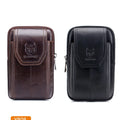 BULLCAPTAIN  MEN'S Leather BELT WAIST Bag Military Fanny PACK Molle Small Money Phone WAIST PACK Bum Pouch PURSE