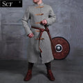 Men's Vintage Medieval Role Playing Jacket Halloween Steampunk Costume Uniform No Belt