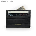 Custom Name Monogram Luxury Genuine Leather Men Wallet Card Holder Crocodile Pattern Gift for Girlfriend Boyfriend Friend Her