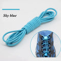 1 Pair 22 Colors Elastic Hiking Shoelaces Round Locking No Tie Shoe Laces Kids Adult Quick Lazy Laces Rubber Sneakers Shoelace