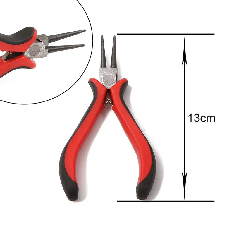 Mini Pliers Tools Set for Jewelry Making Beading round Flat Long Needle Nose Cutting Wire Complete Beading Jewelry Equipment Kit