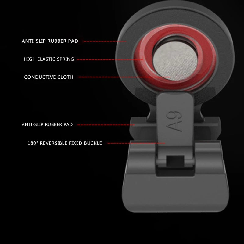A9 Mobile Phone Joystick Smartphone Mini Touch Screen Joypad Universal Clip-on Clamp for King's Glory,CF, Tablet Arcade Games