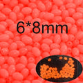 INFOF 100-500pcs/lot Soft Egg Beads Fishing Stop Luminous Oval Rubber Stopper Night Fly Fishing Accessories pesca