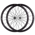 RUJIXU 700C 40mm Carbon fiber tube hub straight flat spoke road bike v brake wheelset rim brake wheel