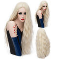 MSIWIGS 70CM Long Pink Wavy Wigs Cosplay Lolita Synthetic Women' s Blonde Wig 29 Colors Heat Resistant Hair