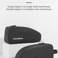 ROCKBROS Bicycle Bag Waterproof Cycling Top Front Tube Frame Bag Large Capacity MTB Road Bicycle Pannier Black Bike Accessories