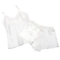 6A Two-piece Sexy Cool Home Service 100% Mulberry Silk Silk Pajamas Suit Set For Women Ladies Summer Shorts  Hangzhou quality