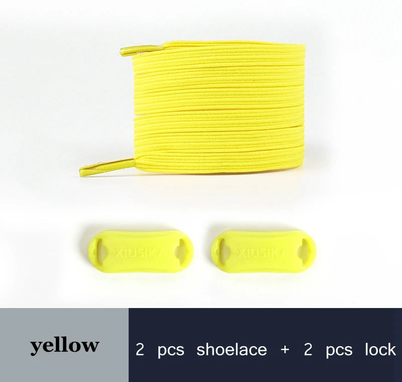 2022 New No Tie Shoe laces Elastic Laces Sneakers Flat Shoelaces without ties Kids Adult Quick Shoe lace Rubber Bands for Shoes