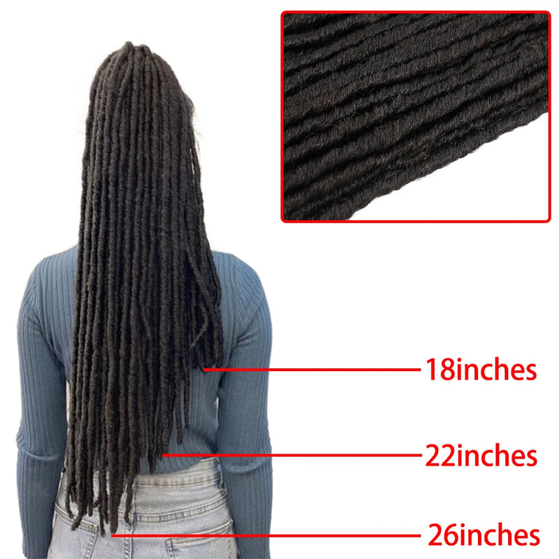 Synthetic Crochet Braiding Hair Extensions Dreadlocks Ombre Brown Colored X-TRESS Soft Straight Faux Locs Braids Hair For Women
