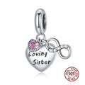 WOSTU 925 Sterling Silver Animal Cat Charm Pendant Heart Family Ladybug Bee Beads Fit Original Bracelet DIY Jewelry For Women