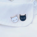 2 Pcs / Set Hot Cartoon Cute Cat Animal Enamel Brooch Pin Badge Decorative Jewelry Style Brooches For Women Gift