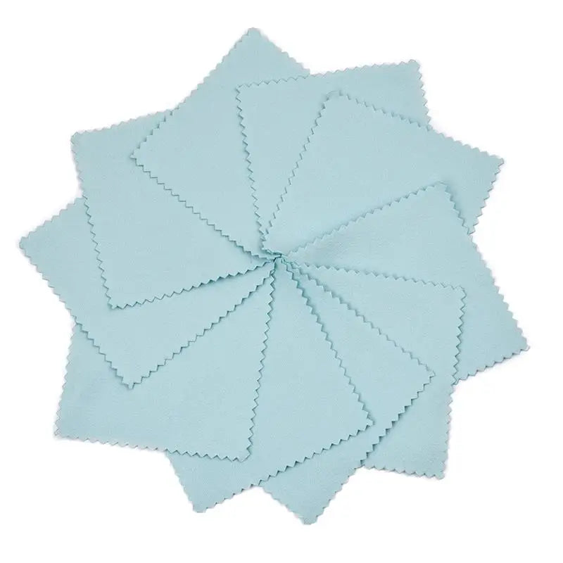 10pcs 50pcs 8x8cm Sterling Silver Color Cleaning Cloth Polishing Soft Clean Wipe Wiping Of Gold Jewelry - Visuel 6 | SAMAG
