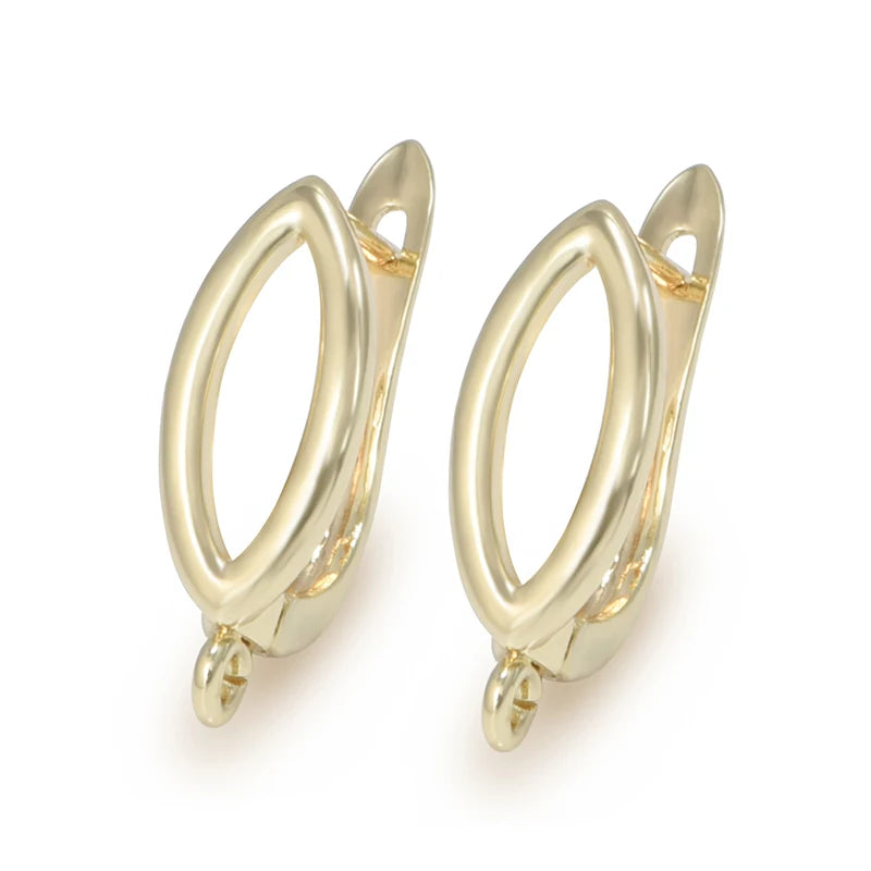 1 Pair Gold Plated  Earring Hooks Components Accessories Supplies For Woman DIY  Handmade Making Findings Jewelry  Wholesale
