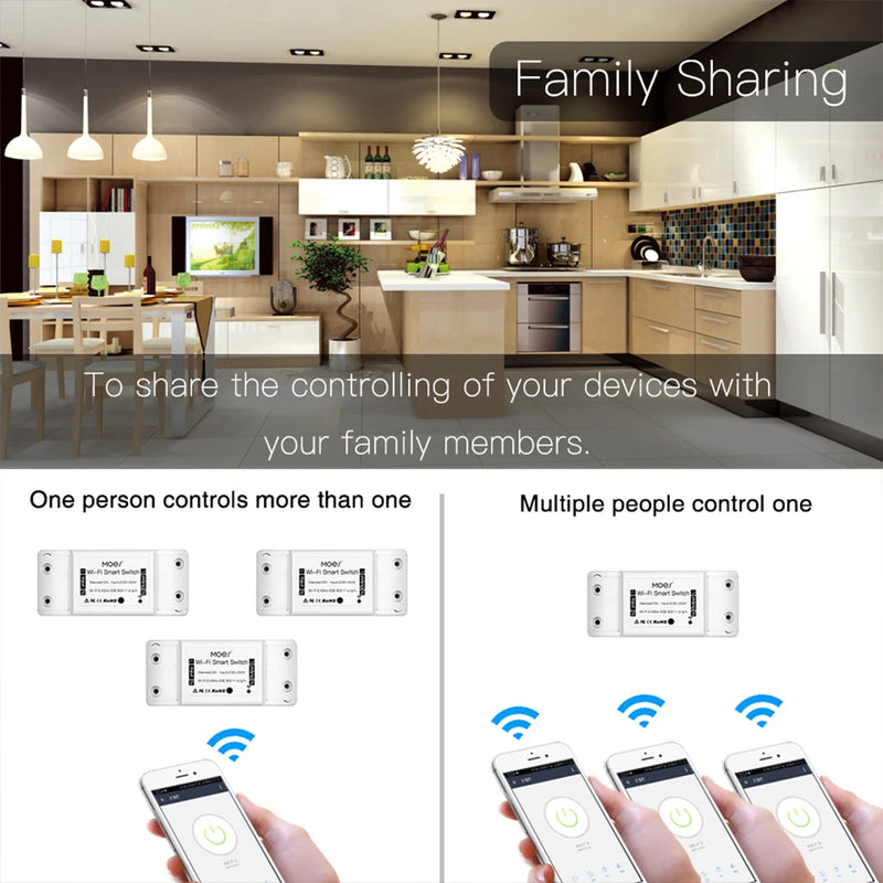 DIY Bluetooth Smart Light Switch Universal Breaker Timer Wireless Remote Control Works with Alexa Google Home Smart Home