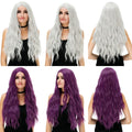 MSIWIGS 70CM Long Pink Wavy Wigs Cosplay Lolita Synthetic Women' s Blonde Wig 29 Colors Heat Resistant Hair