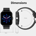 Smart watch with full touch screen, call, message reminder, music control and other functions, compatible with iPhone/android mo