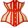 Annzley Red Mesh Stripe Corset Ultra-thin Handmade Lace Corset Waist Slimming Corset Korsett Bustier 2020
