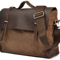 Vintage Military Canvas Leather Men Messenger Bag Men Shoulder Bag Men Bag tote Handbag Leather Briefcase Crossbody Bag Sling