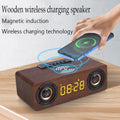 Alarm Clock Multi-function Wooden Wireless Bluetooth Speaker Subwoofer TV Soundbar Home Theater Column for Computer Speakers FM