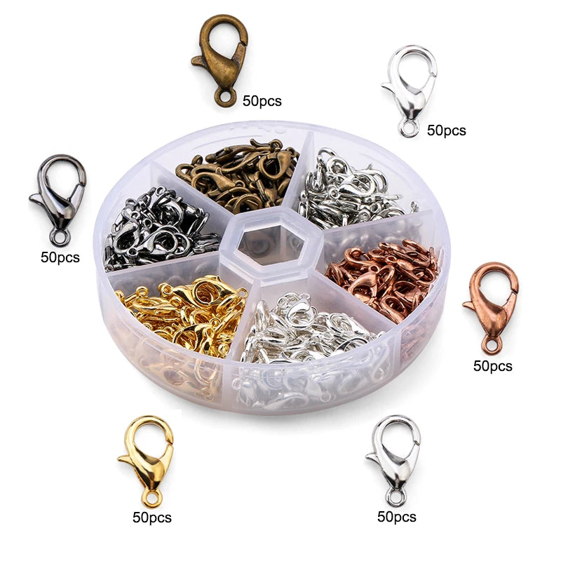 A Set Jewelry Findings Tool Open Jump Rings, Pliers, Lobster Clasps Hooks, Tweezers Making Supplies - Visuel 10 | SAMAG