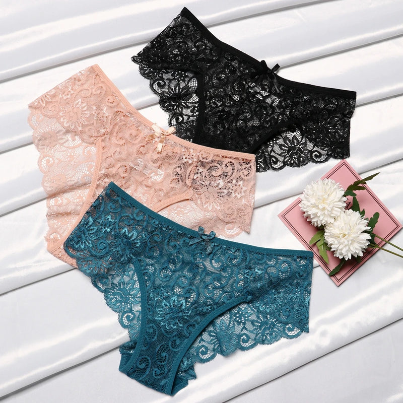 Plus Size S/XL Fashion High Quality Women's Panties Breathable Female Underwear Sexy Lace Lingerie