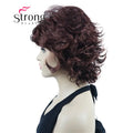 StrongBeauty Short Wig Soft Tousled Curls Blonde Highlights Full Synthetic Wigs COLOUR CHOICES