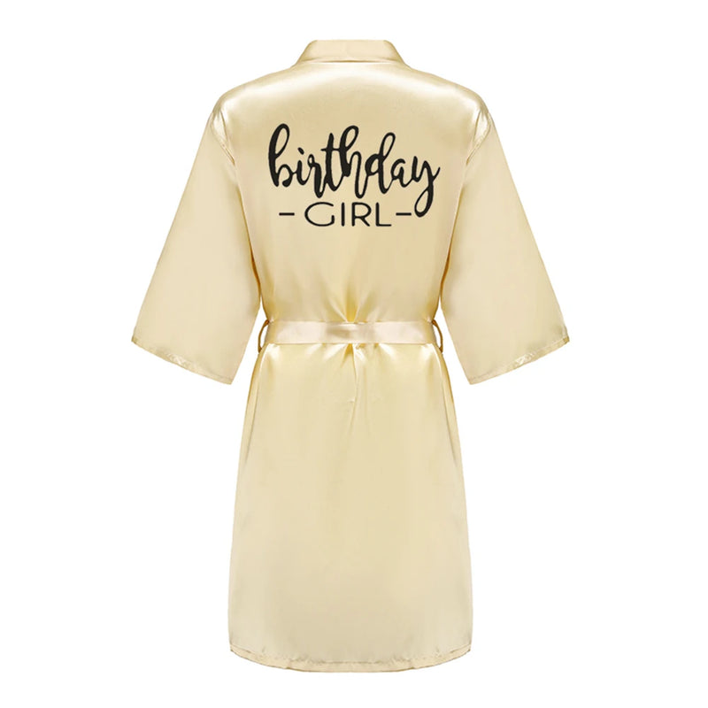 Birthday Party Girl & Entourage Satin Printing Women | SAMAG
