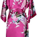 Silk Satin Wedding Bride Bridesmaid Robe Floral Bathrobe | SAMAG