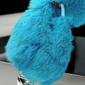 Luxury Real Mongolia Lamb Fur Handbag Soft Plush Genuine Leather Shoulder Boston Bag Women's Purse Hobo Style Fluffy Fuzzy Bags