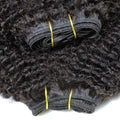 IXTUYLLY Human Hair Weft 4C Afro Kinky Curly Virgin Brazilian Human Hair Extensions Weave Bundles Weaving African Black Women