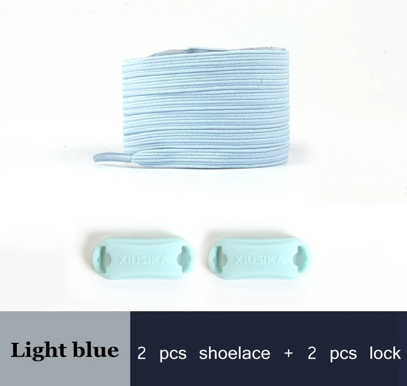 2022 New No Tie Shoe laces Elastic Laces Sneakers Flat Shoelaces without ties Kids Adult Quick Shoe lace Rubber Bands for Shoes