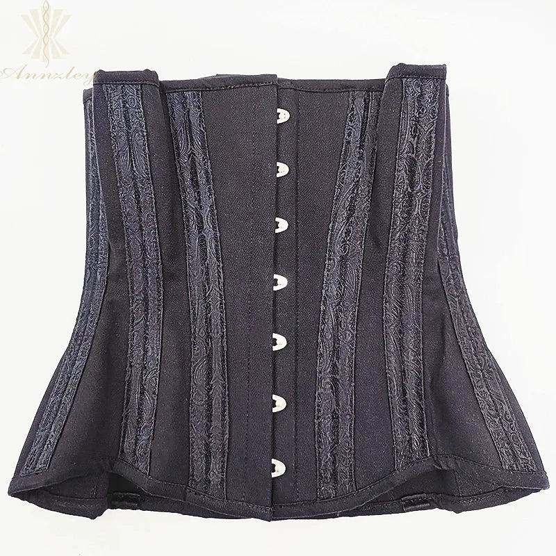 Annzley Classic Man Corset Long Waist Slim Korsett Black Underbust Corssette Korzet Sexy Body Shaper