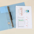 Clear Colors A4 Binder 4-Ring Folder For Documents Organizer Large Capacity A4 File Binder Cover