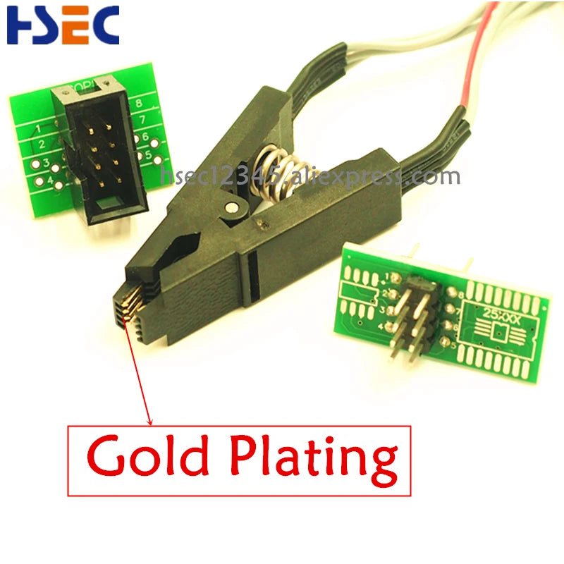 original soic8 sop8 test clip cable for TL866ii plus TL866 T48 EZP2019 EZP2023 CH341A RT809F RT809H bios eeprom Programmer probe