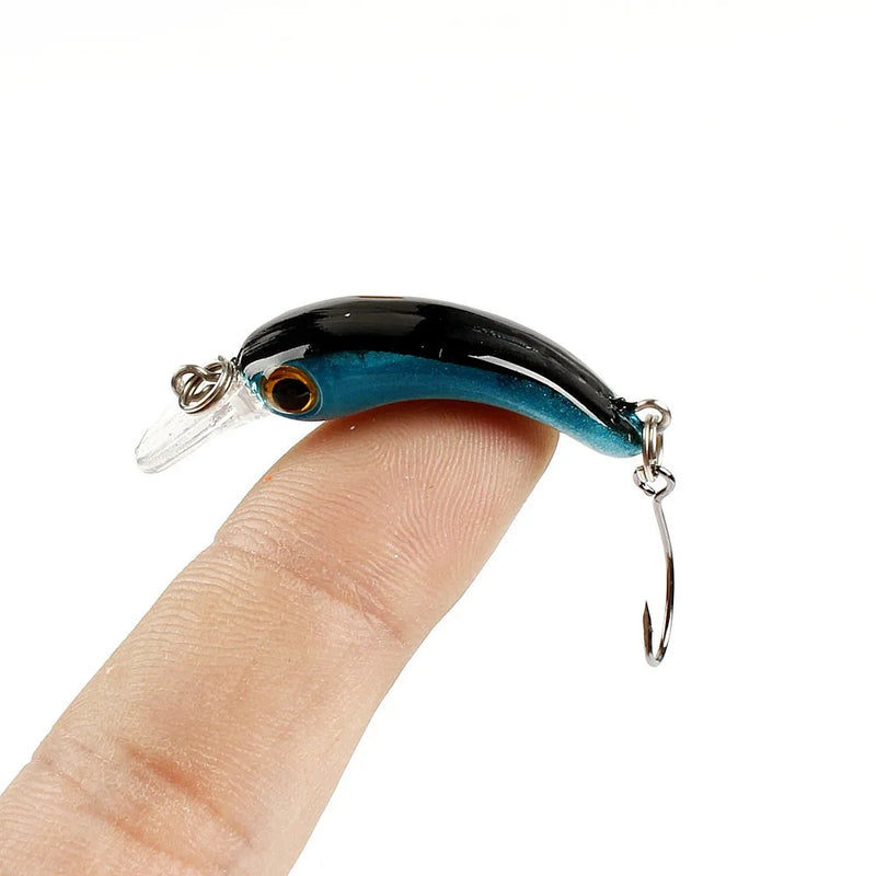 Mini Minnow Wobblers Triangle Hooks Fish Popper Bass | SAMAG