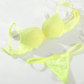 Cotton Deep V Lace Surface Push Up Sexy Bra Panty Sets Matching Bow G-string Comfortable Underwear Women Lingerie Set Intimates