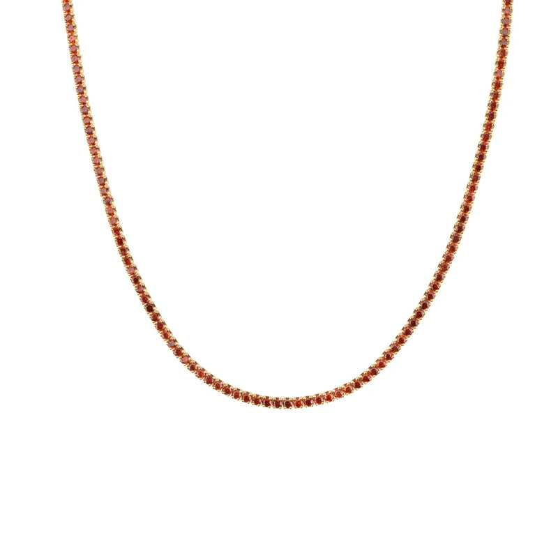ANDYWEN 925 Sterling Silver 1.5mm Tennis Zircon Charm Long Chain Necklace Rock Punk Fashion Fine Jewelry Gift Wedding Party