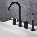 4Pcs Brass Bathroom Bathtub Faucet Bath Faucet Deck Mounted Handheld Tub Mixer Tap Cold Hot Mixer Water Tap With Hand Shower