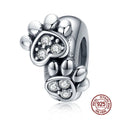 WOSTU 925 Sterling Silver Animal Cat Charm Pendant Heart Family Ladybug Bee Beads Fit Original Bracelet DIY Jewelry For Women