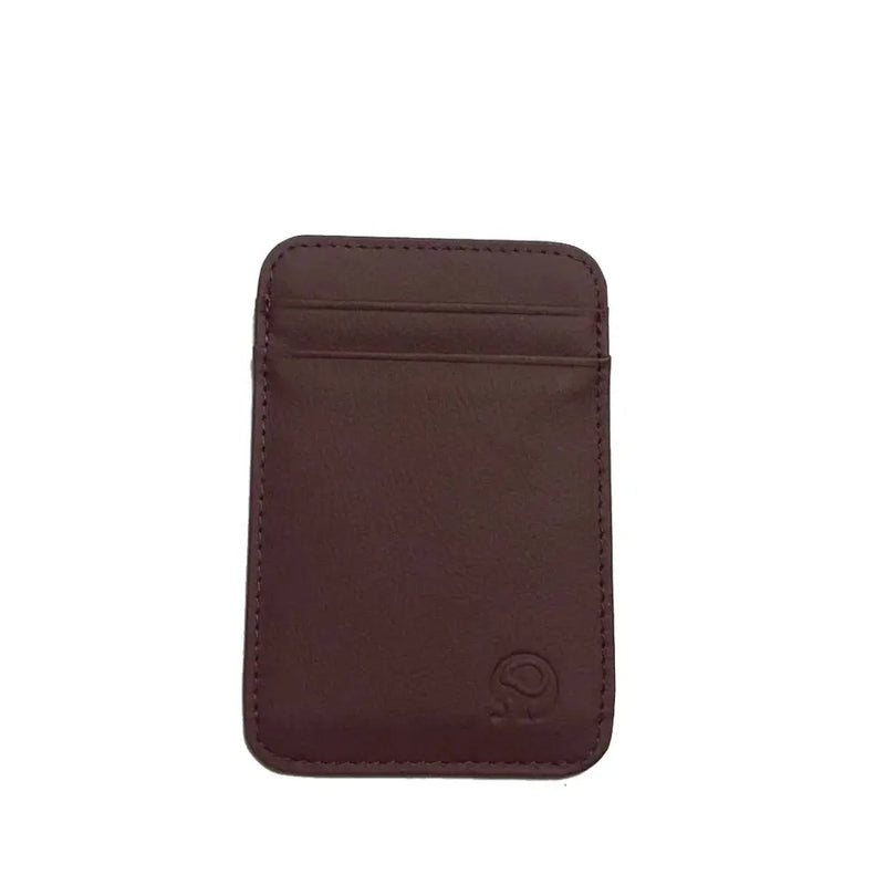 Fashion 100% Genuine Leather Thin Bank Credit Card Case Mini Card Wallet Men Bus Card Holder Cash Change Pack Business ID Pocket