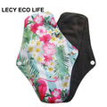 [LECY ECO LIFE]Reusable cloth menstrual pads bamboo charcoal fleece inner lady Flamingo printed waterproof Mummy pads for Women