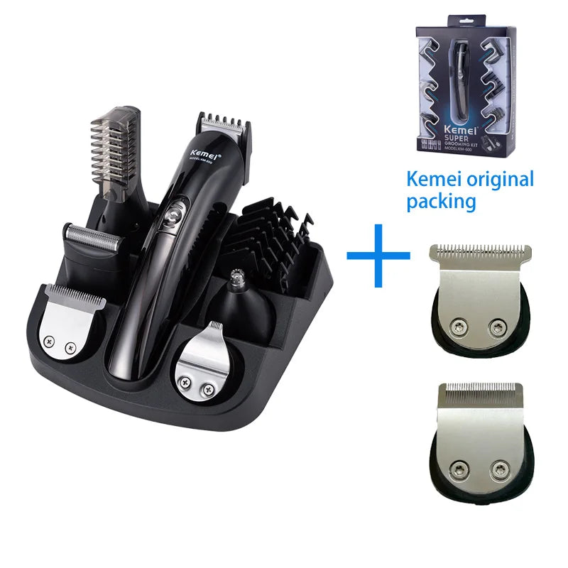 Kemei Hair Clipper Barber Hair Trimmer Electric Clipper Razor Shaver Beard Trimmer Men Shaving Machine Cutting Nose Trimmer