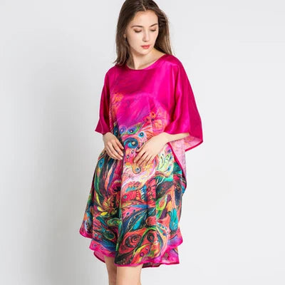 19MM 100% Mulberry Silk Nightgowns For Women  sleepwear  Silk Night Dress Long  Nighty Real Plus Size Ladies Silk Pajamas  100kg