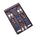 Mens Fashion Suspenders Adjustable Elastic Trouser Braces 3.5cm Wide Y - Back 6 Metal Clips Strap Belt - Visuel 6 | SAMAG