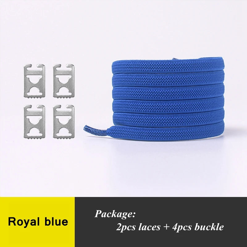 1Pair No Tie Shoelaces Elastic Shoelaces Kids Adult Quick Lazy Laces Flats Rubber Sneakers Running Shoelace 24 Colors