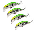 Tsurinoya 4PC 50mm 5g Sinking Minnow Artificial Bait for Trout Bass Fishing Wobbler Laser Hard Long Cast Fishing Lure DW63