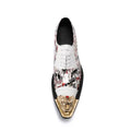 Men Pointed Toe Metal Ti Men's Dress  Fashion Handmade Chain Mens free shiping newest 2021-2 spring