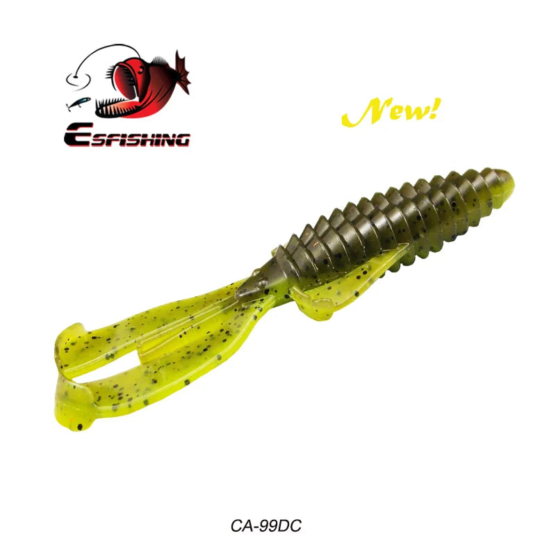 ESFISHING Hot Jigging Silicone Bait Rage Bug Craw 100mm Wobblers for Pike Bass Pesca Artificial Ned Fishing Lure Salts